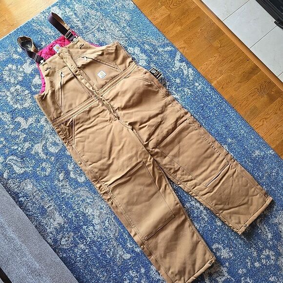 Carhartt R38 Duck Zip-to-Waist Biberall Men's Overall Quilt 42x32 NWT Quilt Line - Picture 1 of 12